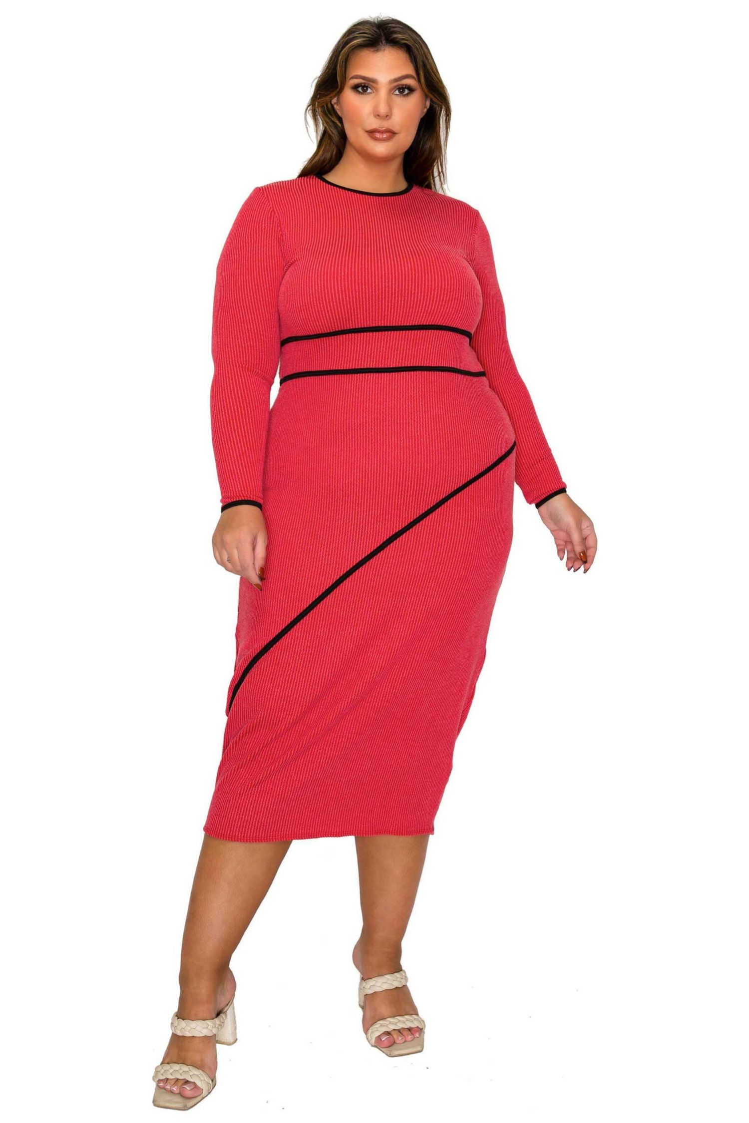 Plus Size Elora Ribbed Dress