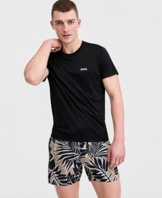 BOSS by Men's Short-Sleeve Rashguard Swim Shirt