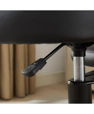 Meditation Chair Plus - Cross Legged, Wheeled, Lumbar Support, Black PU