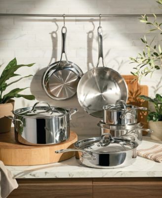 EverLast Stainless Steel 10-Pc. Tri-Ply Clad Cookware Set