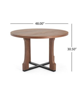 48" Round Farmhouse Dining Table - Seats 4