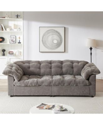 99" Chenille Deep Seat Sofa - Grey