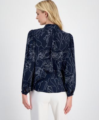 Women's Printed Button-Front Shirt