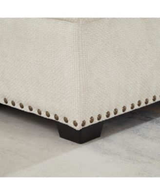 97" L-Shaped Chenille Sectional Sofa with Ottoman