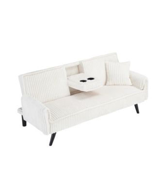 Streamdale Minimalist style, straight-line corduroy sofa suitable for sitting and lying in the living room and bedroom