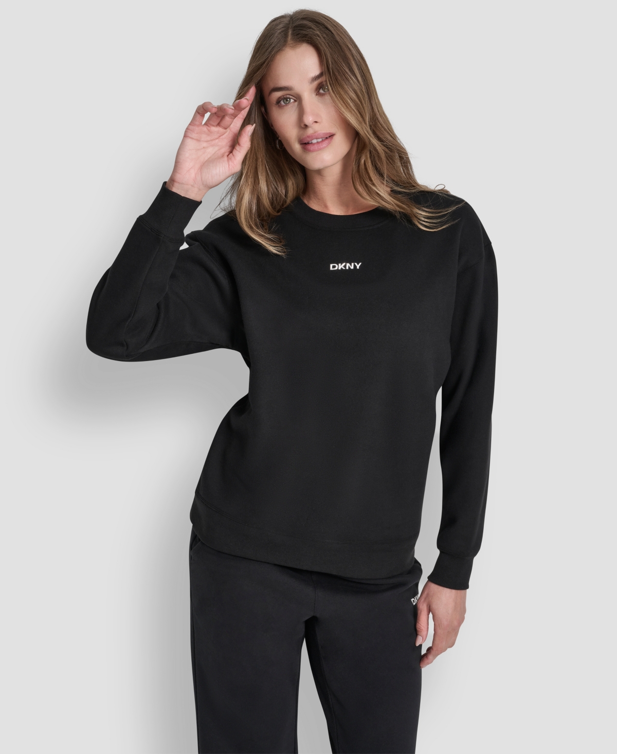 Dkny Sport Women's Metallic Crewneck Sweatshirt