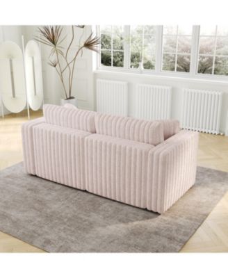 75.6" Light Pink Modular Sofa - Modern Plush & Comfortable