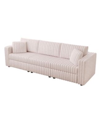 106" Light Pink Modular Sofa - Modern Plush & Comfortable
