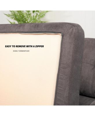 Upholstered Sleeper Sectional with Reversible Storage