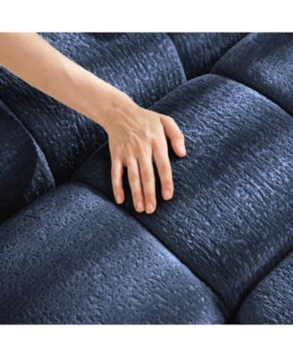 Ergonomic Sofa & Ottoman Set - Blue