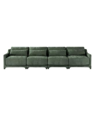 Chenille Sofa Lumbar Pillow Solid Wood Green