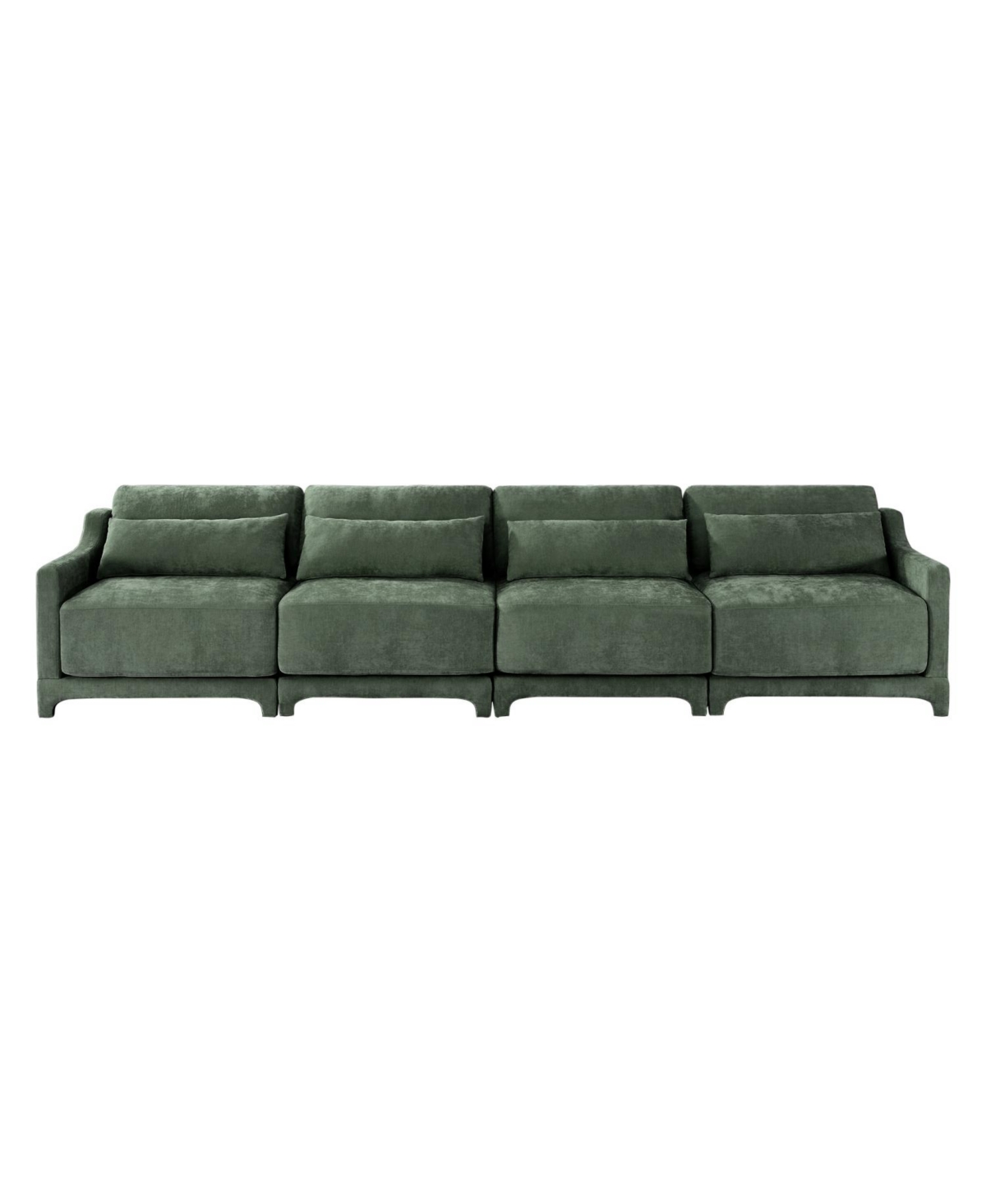 Streamdale Furniture Chenille Sofa Lumbar Pillow Solid Wood Green