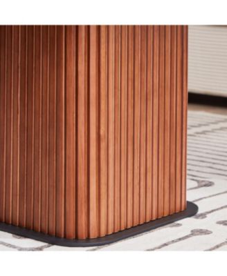 Coffee Table Walnut Wood Surface and Black Metel Feet