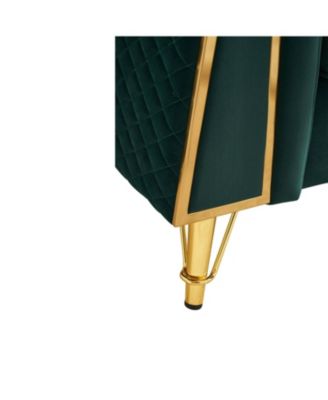 Modern Tufted Velvet Sofa 87.4 inch for Living Room