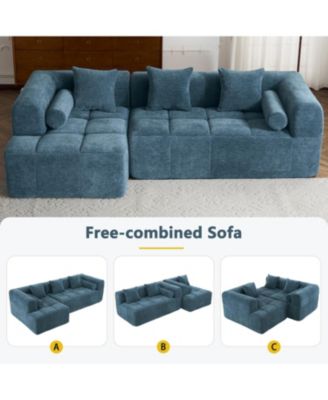+ Sectional Sofa (Modular) + Fabric + Deep Seating & Pockets + Couch