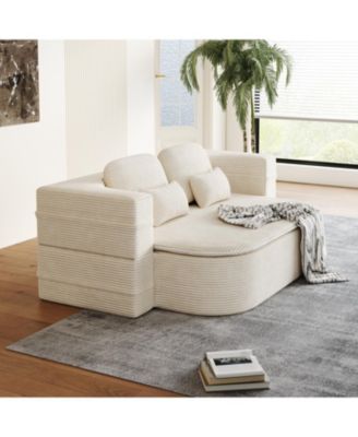 75" Foldable Sofa Bed with Blanket