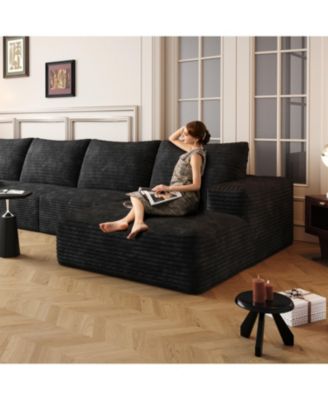 Streamdale 107" Cloud Sectional Sofa with Chaise (Corduroy)