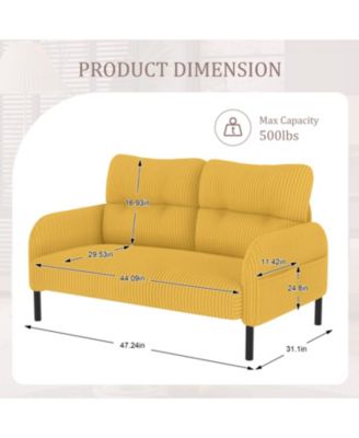 Corduroy Double Sofa - Living Room/Bedroom