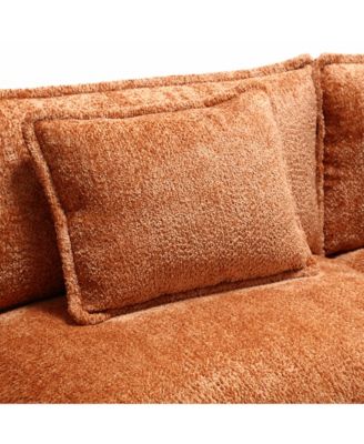 Oversized Sectional Cloud Couch, Modern Chenille L Shape, Ottoman & Memory Foam