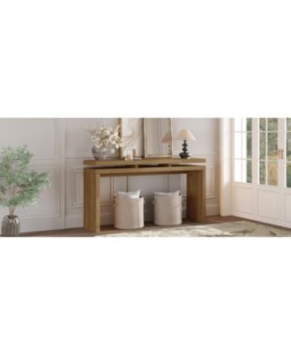 Streamdale 60" Antique Brown Farmhouse Console Table