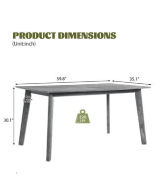 Streamdale Retro Dining Table, Seats 6, Rubberwood Legs