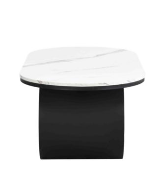 Modern Oval Coffee Table w/ Storage Drawer