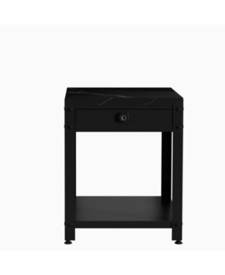 Square Double-Layer Coffee Table - Hidden Compartment & Fingerprint Lock