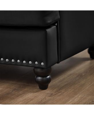 Modern Classic Black Leather 2+3 Seater Sofa Set