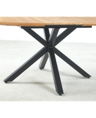 120/160x120x75cm Extendable Dining/Office/Coffee Table, Metal Leg, MDF Top