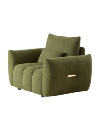 36.8" Teddy Fabric Sofa - Modern Lounge Chair, Green
