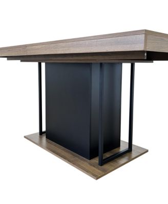 Extendable Dining Table, Aged Wood, 6-10 Seats, 160-200cm