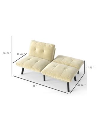 Streamdale Cream Convertible Folding Modern sofa Bed