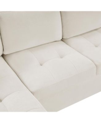Modern U-Shaped Sectional Sofa with USB & Storage, Beige