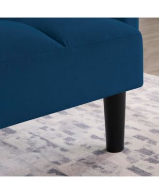 Velvet Futon Couch Convertible Folding Sofa Bed Tufted Couch for Apartment