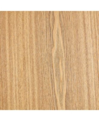 31.5" Modern Drum Coffee Table - Natural Wood