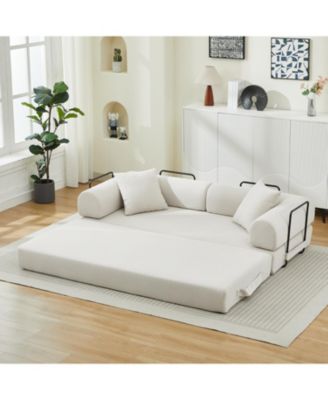 Folding Sofa Bed 78.5" Convertible Couch with Pillows