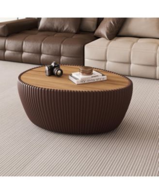 + Marble Top + Leather + Coffee Table