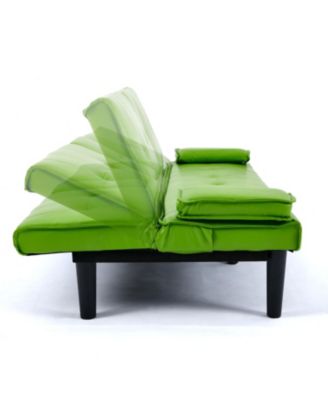 67" PVC Sofa Bed - Foldable with Cup Holder