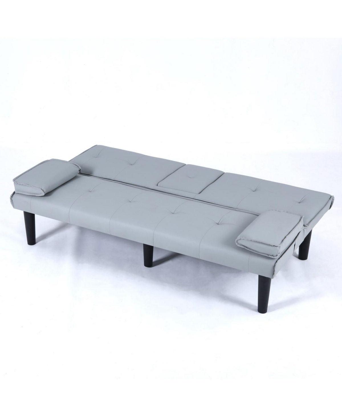 Streamdale Furniture 67" Pvc Sofa Bed with Foldable Design & Cup Holders