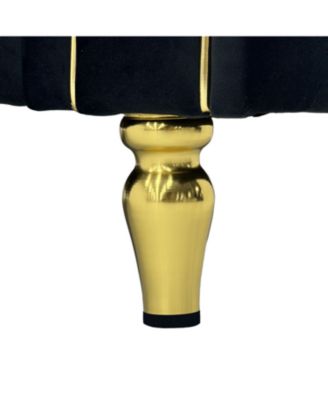 Modern Plush 3-Seater Sofa with Pillows & Metal Legs