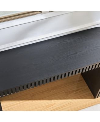 Modern Console Table with Drawer - Black