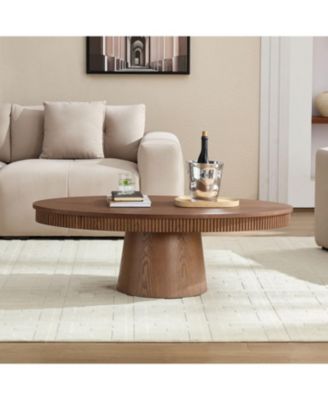 Modern Oval Handcraft Drum Coffee Table