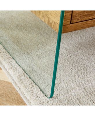 Elegant Double-Drawer Glass Bedside Table