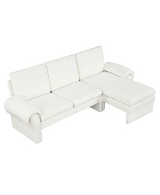 Streamdale 94" Convertible Futon Sofa Bed Chaise & Pillows