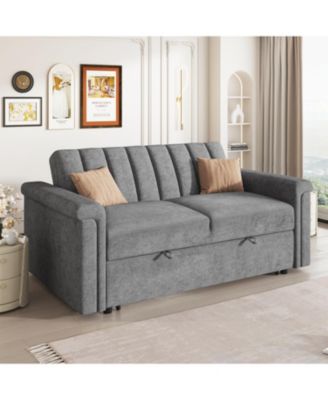Convertible Soft Cushion Sofa Pull Bed, for Two People to Sit On