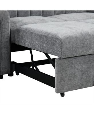 Convertible Soft Cushion Sofa Pull Bed, for Two People to Sit On