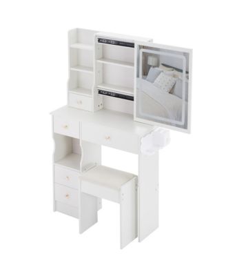 Compact Vanity Table with Enhanced Features