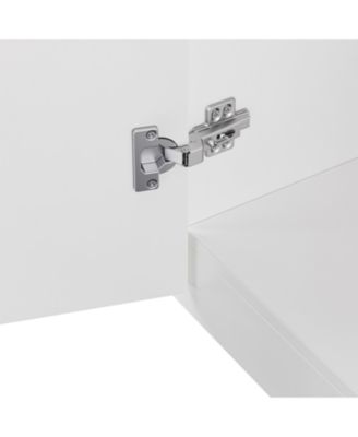 High Gloss TV Stand with LED Lights, Large Storage & Tempered Glass Shelves (Black, 67"Wx13.7"D)