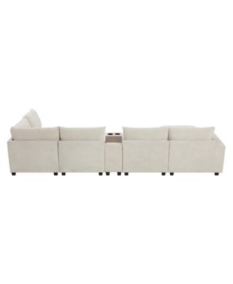 140" Modular Sectional Sofa w/ Ottoman Storage & USB