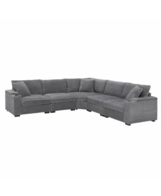 106" L-Shaped Sectional Sofa with USB